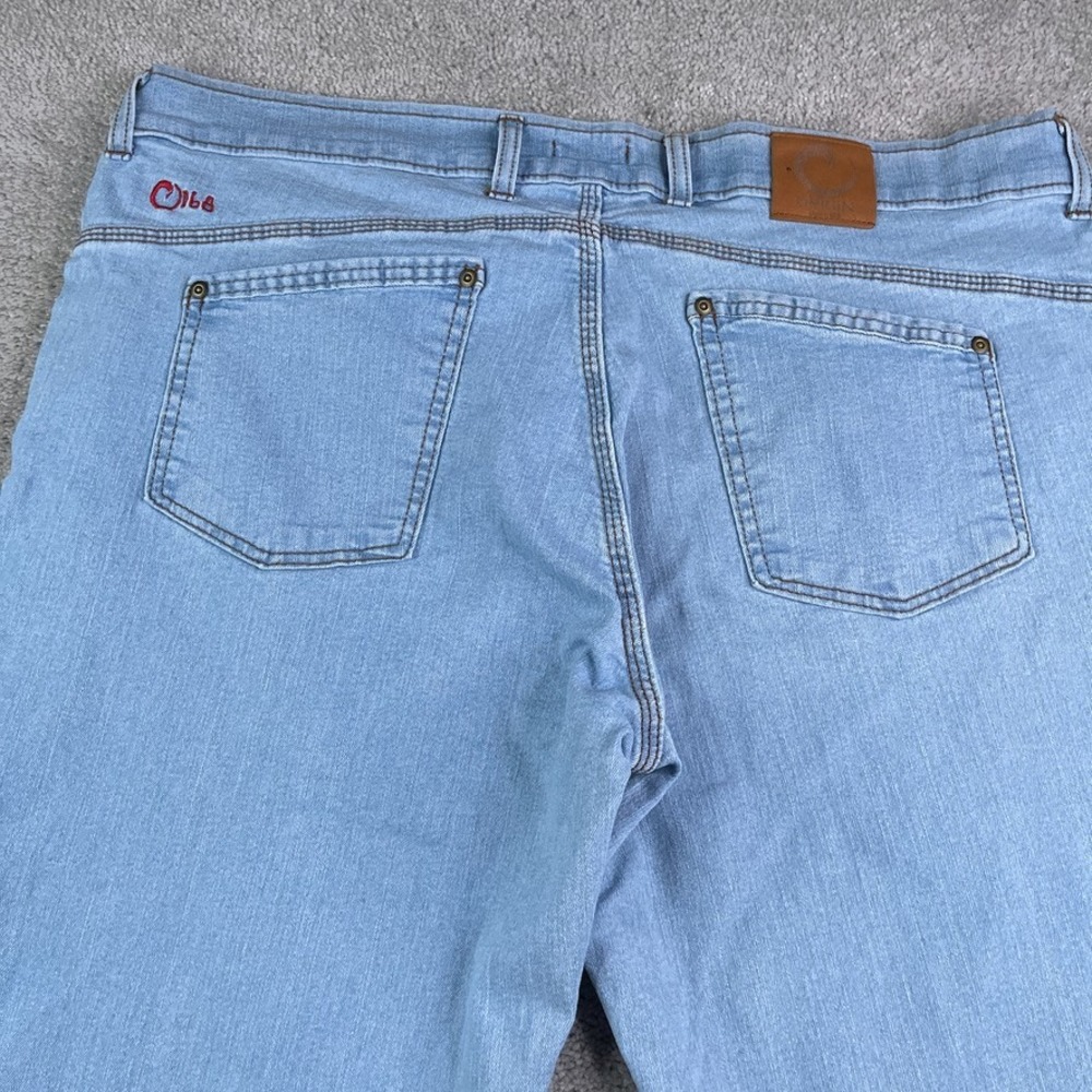 Origin Jeans Mens 38x32 Blue Delta Flex Relaxed Fit Light Wash Stretch Denim USA - Picture 9 of 15